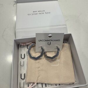 Super cute, fun and versatile hoops by Uncommon James. New and never worn!